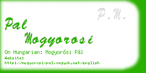 pal mogyorosi business card