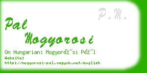 pal mogyorosi business card